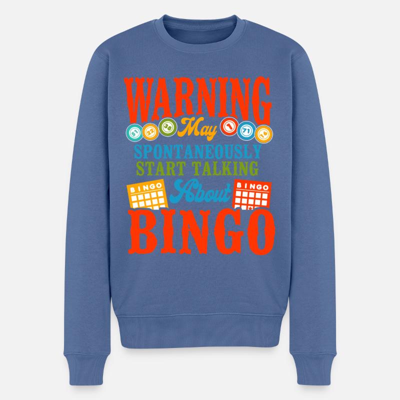 Bingo Player Warning May - Männer Premium Bio Pullover - Taubenblau