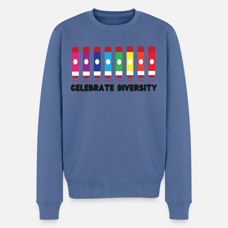 Bingo Player Celebrate Diversity - Männer Premium Bio Pullover - Taubenblau