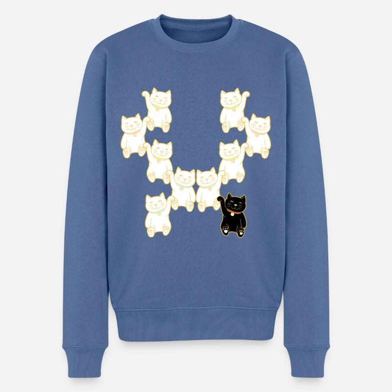 Chats différents chats inhabituels deiifernz - Pull Premium bio Homme - bleu pigeon