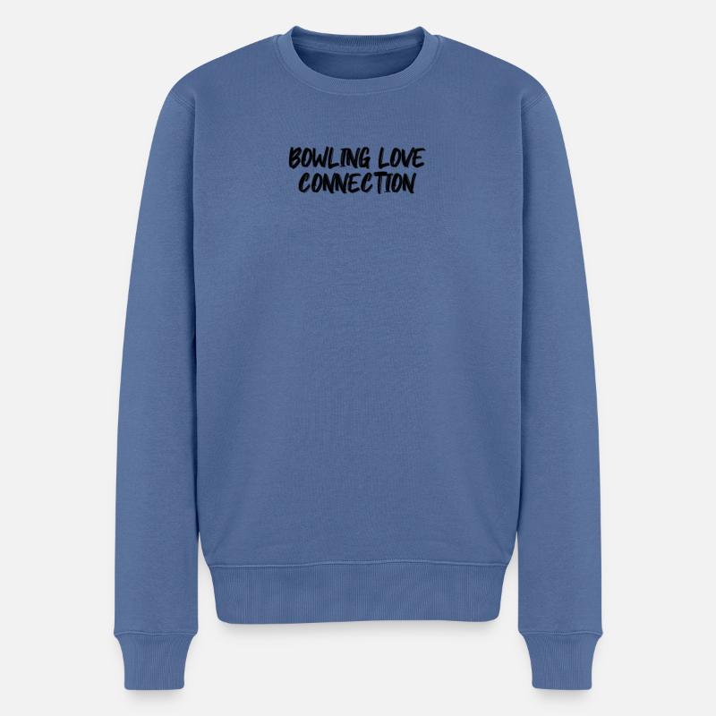 Bowling - Connexion amoureuse du bowling - Pull Premium bio Homme - bleu pigeon
