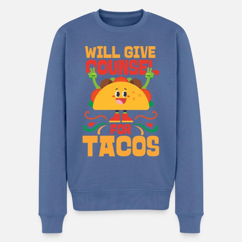 Le conseiller scolaire Taco donnera - Pull Premium bio Homme - bleu pigeon