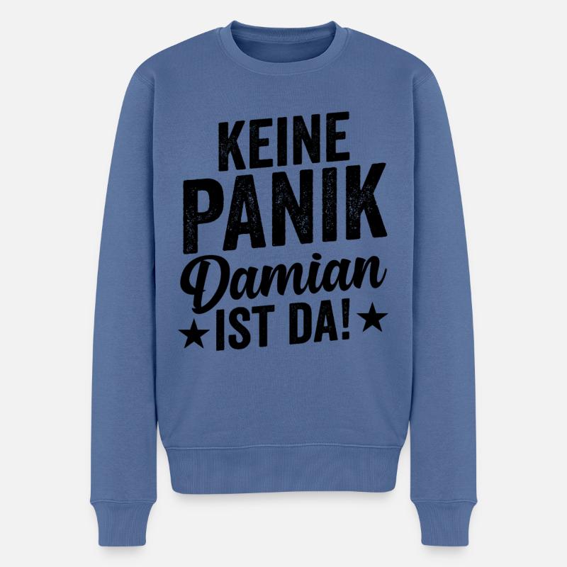 Vorname Damian - Männer Premium Bio Pullover - Taubenblau