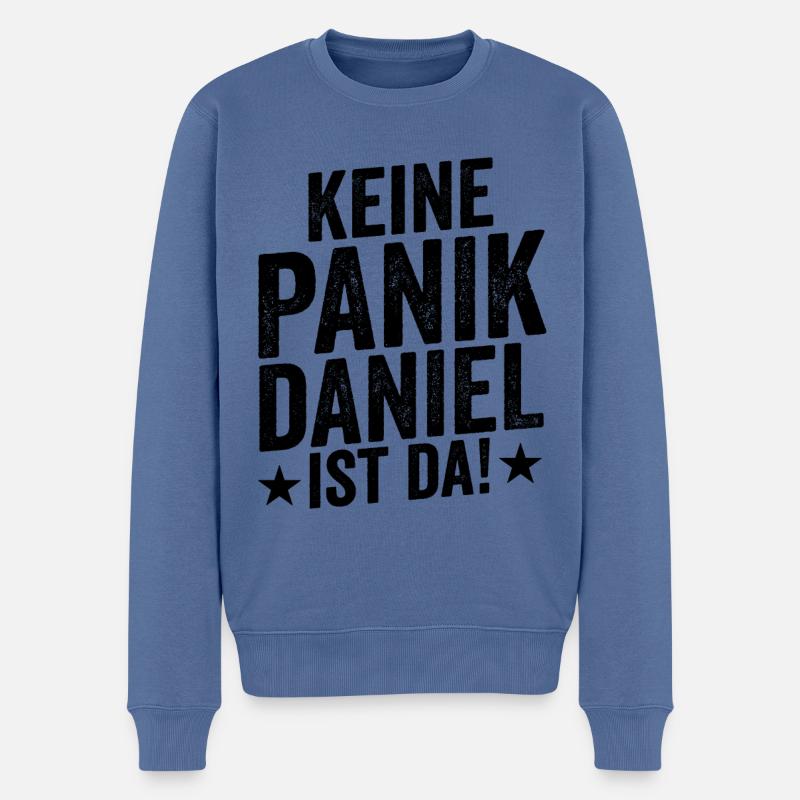 Vorname Daniel - Männer Premium Bio Pullover - Taubenblau