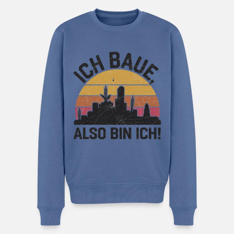 Siedler seit 1995 - Männer Premium Bio Pullover - Taubenblau