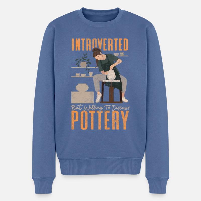 Pottery Ceramics Artist - Männer Premium Bio Pullover - Taubenblau