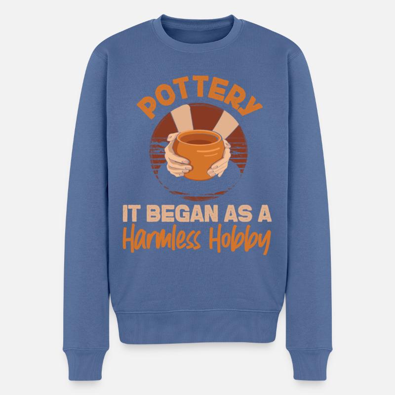 Pottery Ceramics Artist Pottery It - Männer Premium Bio Pullover - Taubenblau