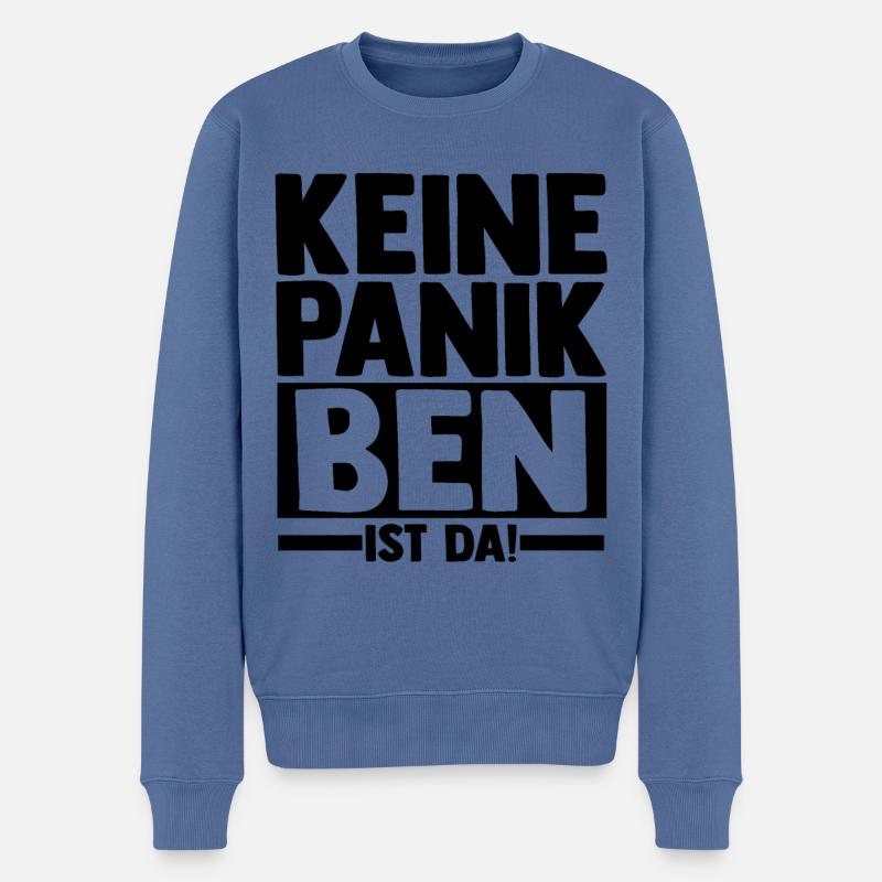 Vorname Ben - Männer Premium Bio Pullover - Taubenblau