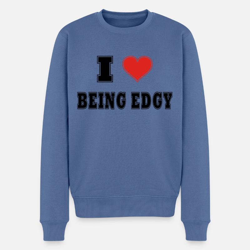 J’adore être énervé - Pull Premium bio Homme - bleu pigeon