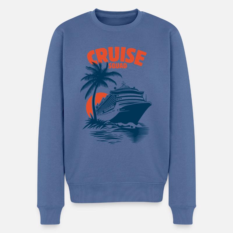 Cruise Squad, Kreuzfahrt, Kreuzfahrtschiff, Schiff - Männer Premium Bio Pullover - Taubenblau