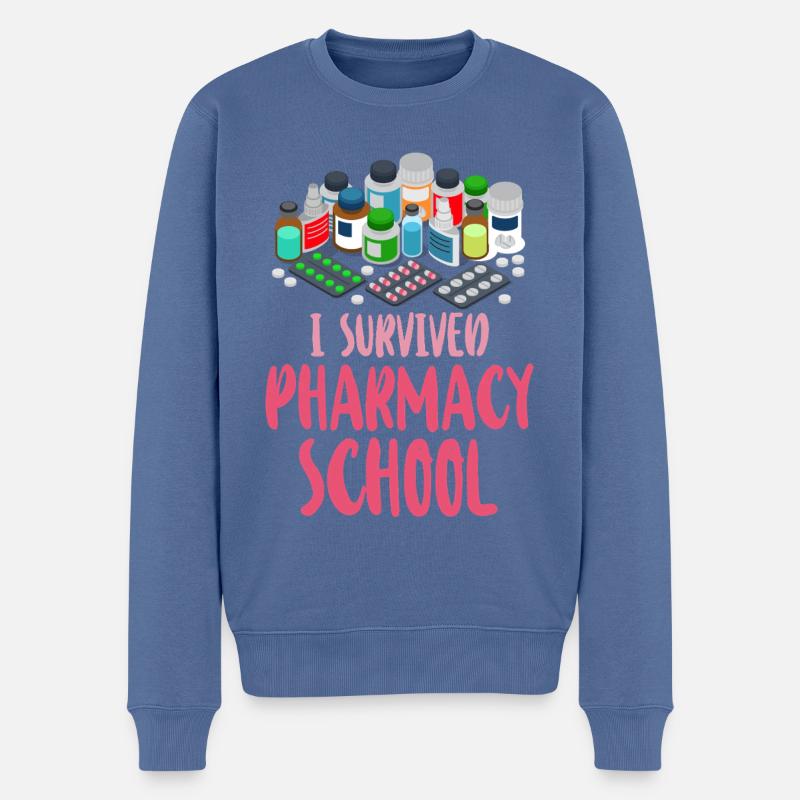 Pharmacy Tech Technician - Männer Premium Bio Pullover - Taubenblau