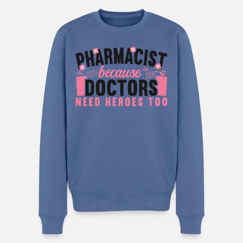 Pharmacy Tech Technician - Männer Premium Bio Pullover - Taubenblau