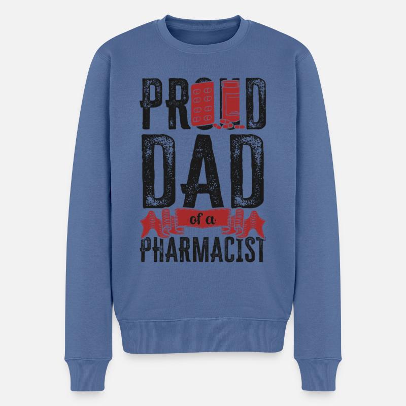 Pharmacy Tech Technician - Men's Premium Organic Jumper - stone blue