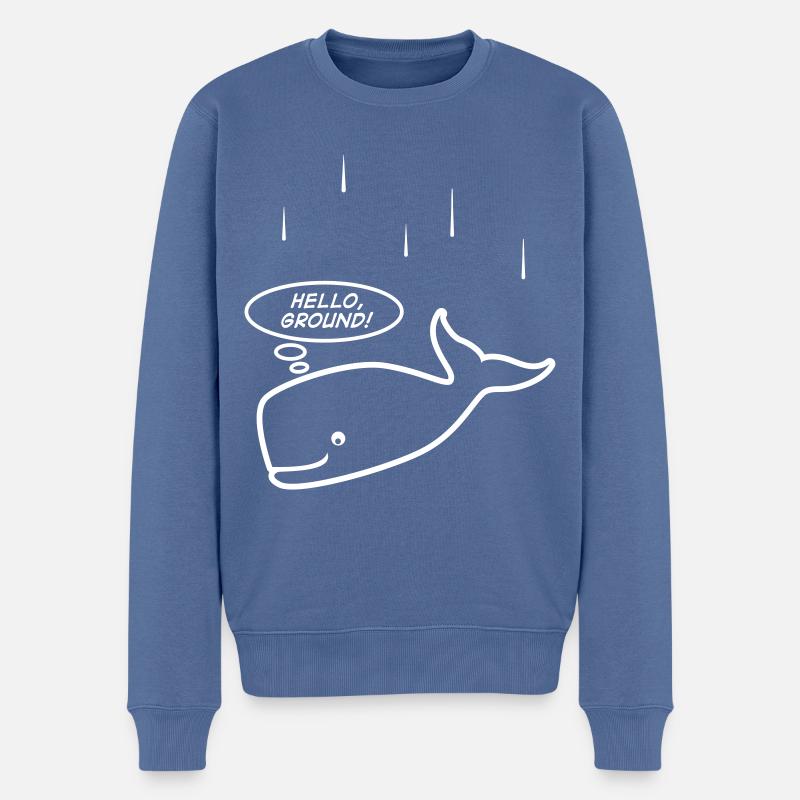 Hello ground! - Hitchhiker's guide to the galaxy - Männer Premium Bio Pullover - Taubenblau
