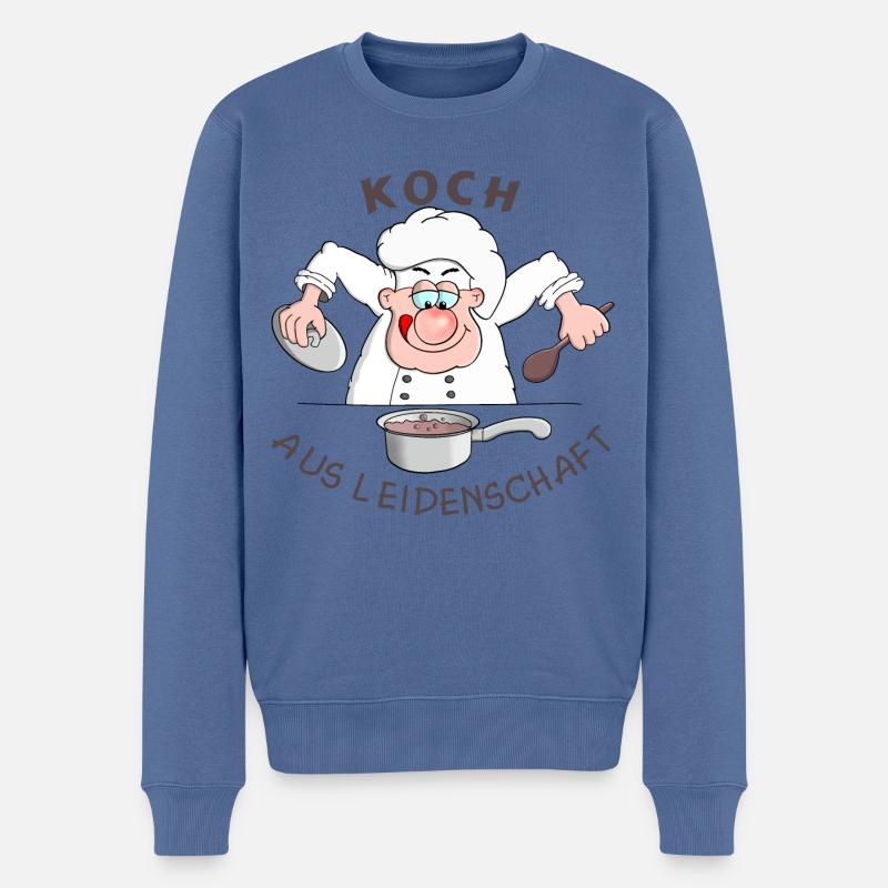 Hobbykoch - Koch - Hobby - Männer Premium Bio Pullover - Taubenblau