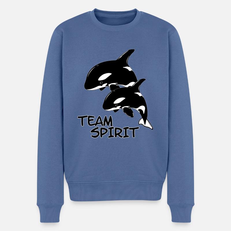 Orques orques - Pull Premium bio Homme - bleu pigeon