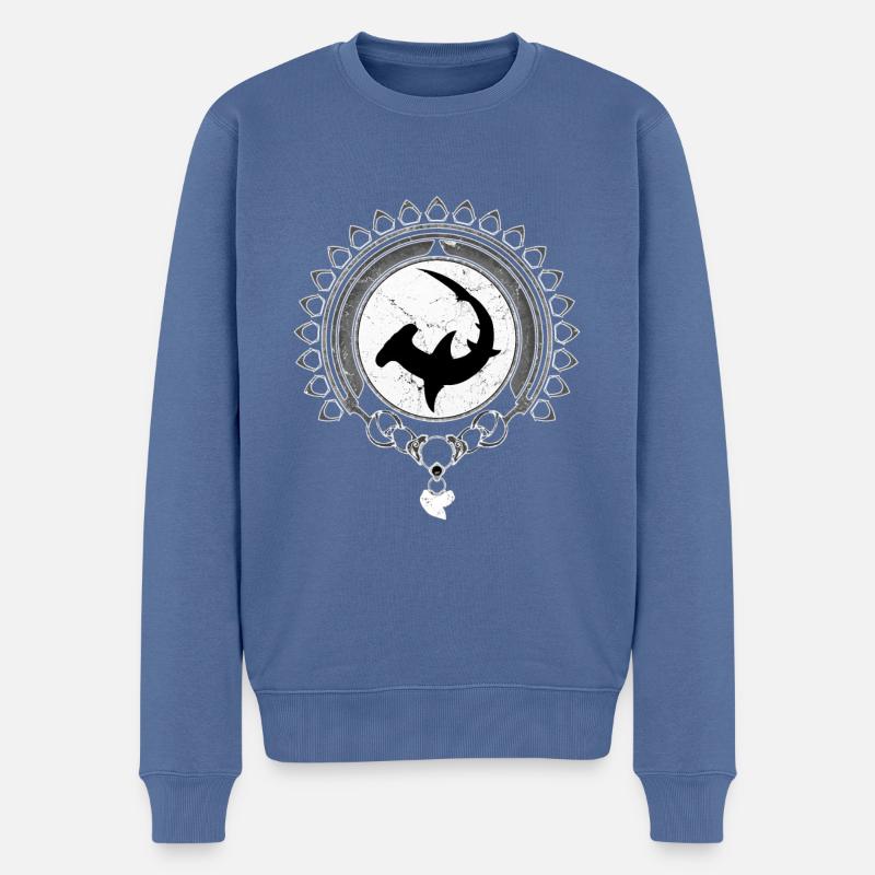 Hammerhai - Männer Premium Bio Pullover - Taubenblau