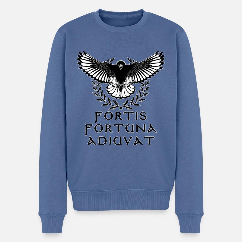 Römischer Adler - Männer Premium Bio Pullover - Taubenblau