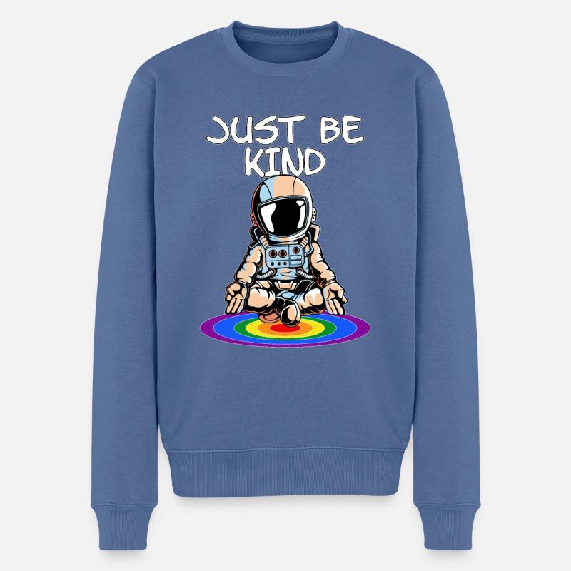 LGBTQ. Be Kind - Männer Premium Bio Pullover - Taubenblau