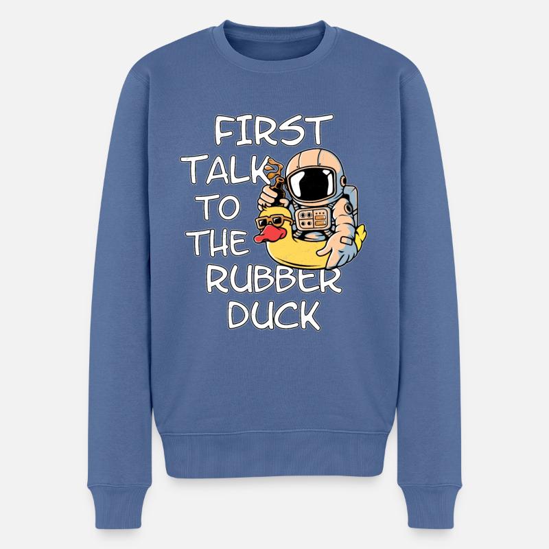 Rubber Duck - Pull Premium bio Homme - bleu pigeon