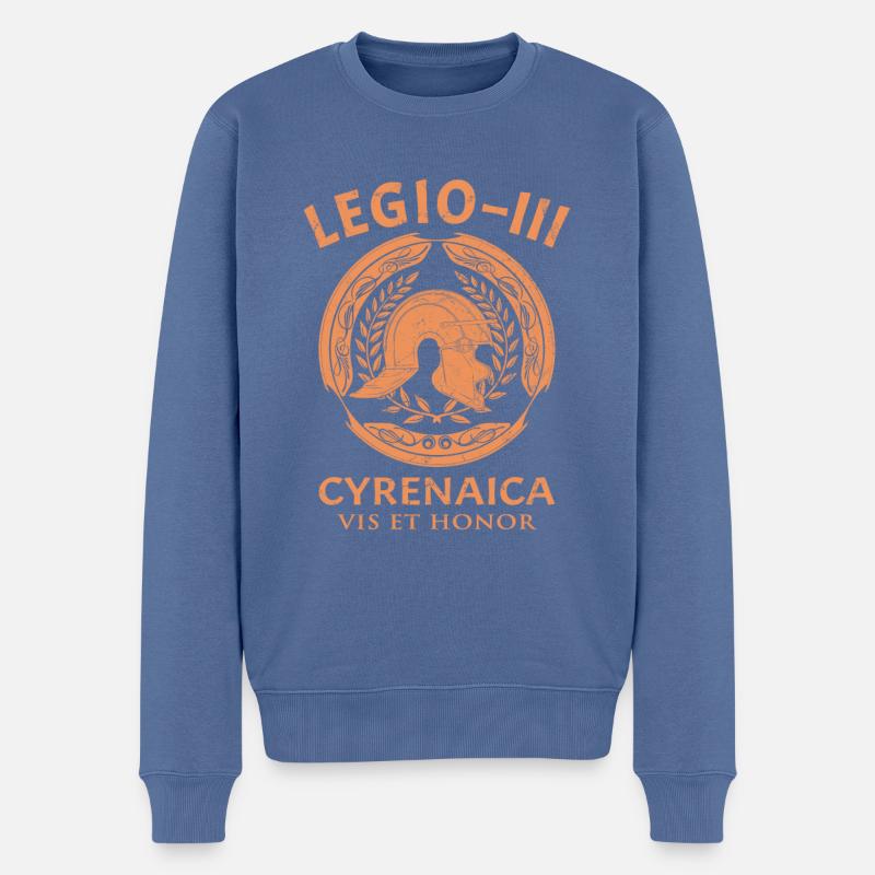 Legio 3 Cyrenaica - Männer Premium Bio Pullover - Taubenblau