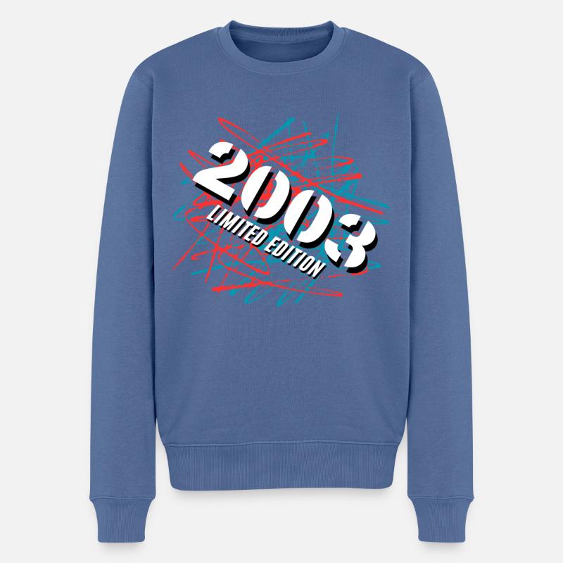 2003 Édition Limitée - Pull Premium bio Homme - bleu pigeon