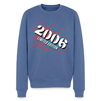 2006 Limited Edition - Männer Premium Bio Pullover - Taubenblau - Vorne - Nico (187cm)