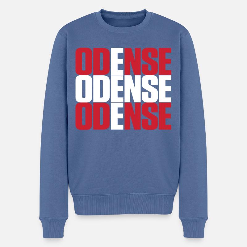 Odense Danemark Drapeau - Pull Premium bio Homme - bleu pigeon
