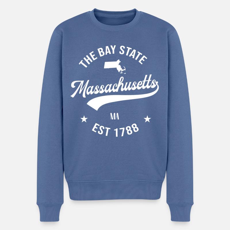 Massachusetts - Pull Premium bio Homme - bleu pigeon
