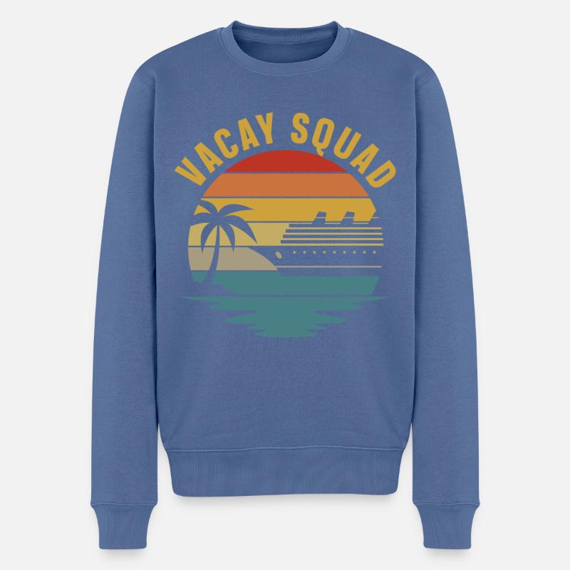 Vacay Squad Familienurlaub - Männer Premium Bio Pullover - Taubenblau
