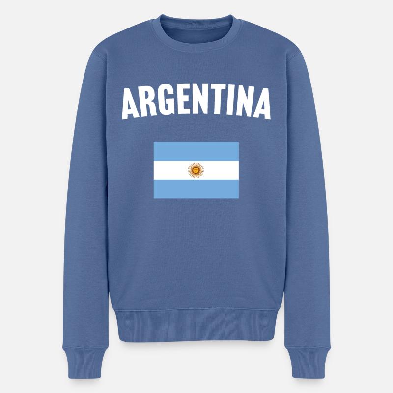 Drapeau de l’Argentine - Pull Premium bio Homme - bleu pigeon