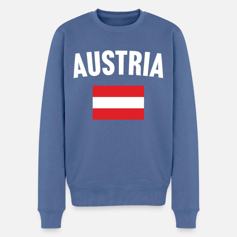 Drapeau de l’Autriche - Pull Premium bio Homme - bleu pigeon
