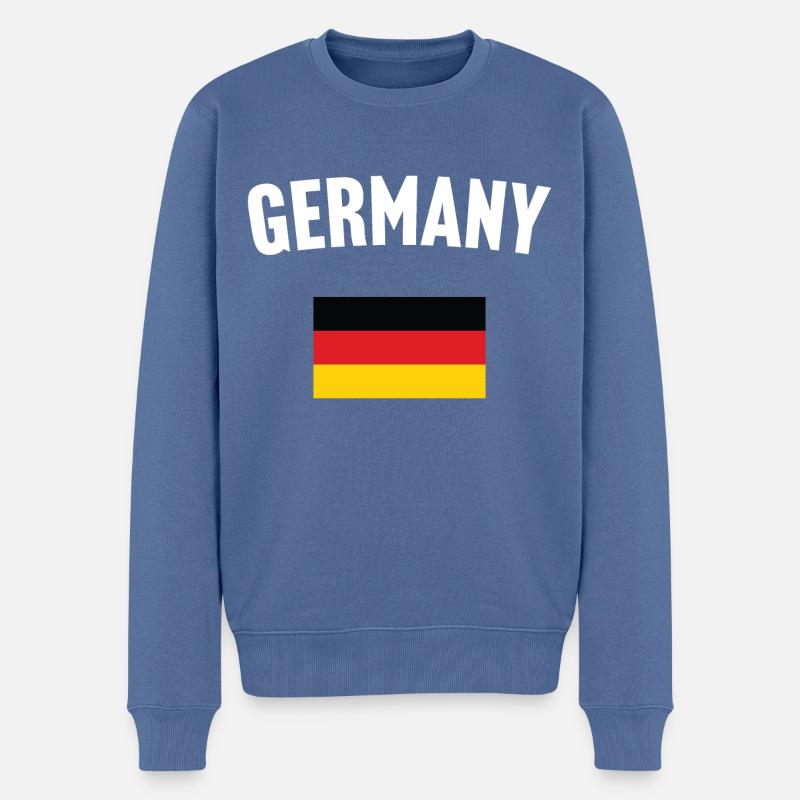 Drapeau de l’Allemagne - Pull Premium bio Homme - bleu pigeon