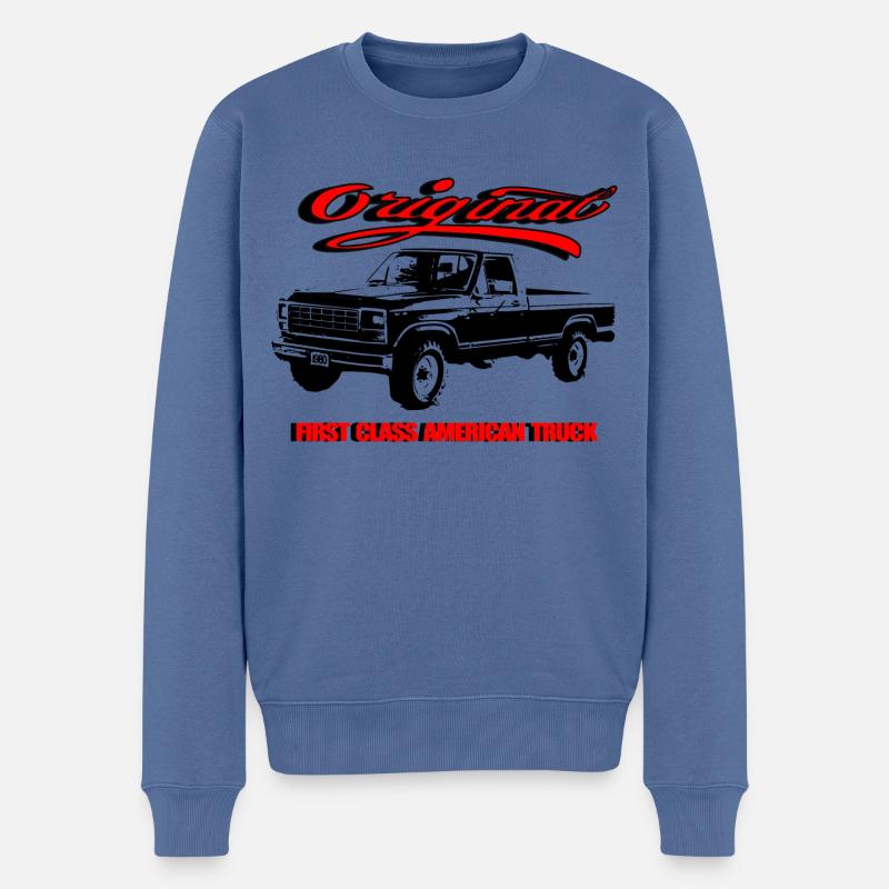 Original Pick-Up - Männer Premium Bio Pullover - Taubenblau