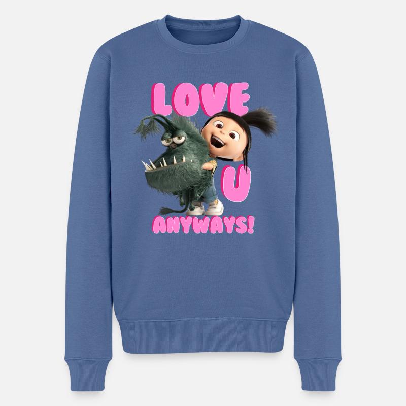 Minions Agnes Mit Kyle Love U Anyways! - Männer Premium Bio Pullover - Taubenblau