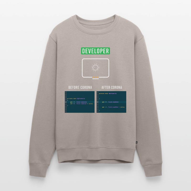 Developer Computer Scientist Corona Nerd Saying Syntax Men's Premium Organic Jumper
