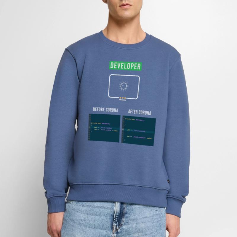 Developer Computer Scientist Corona Nerd Saying Syntax Men's Premium Organic Jumper