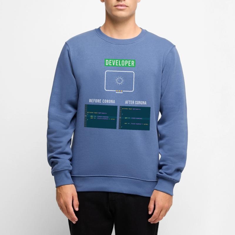 Developer Informatiker Corona Nerd Spruch Syntax Männer Premium Bio Pullover