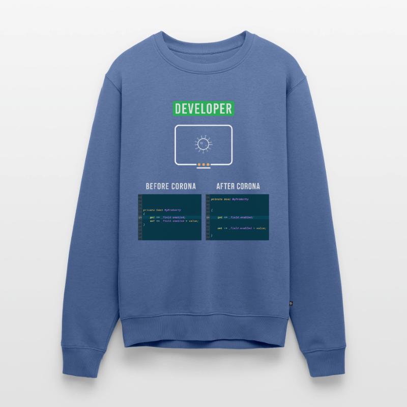 Developer Computer Scientist Corona Nerd Saying Syntax Men's Premium Organic Jumper
