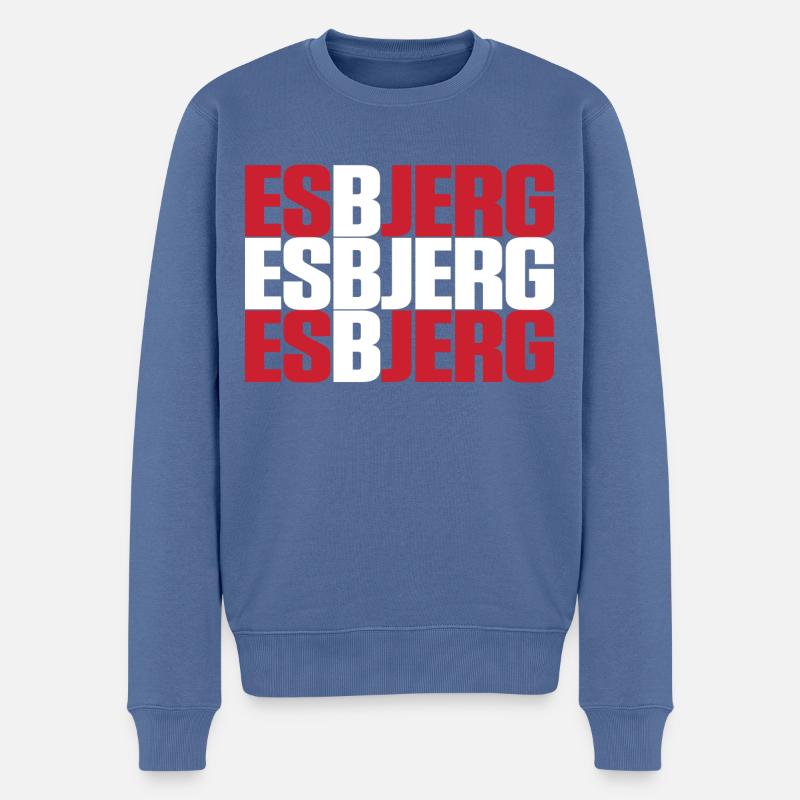 Esbjerg Danemark Drapeau - Pull Premium bio Homme - bleu pigeon