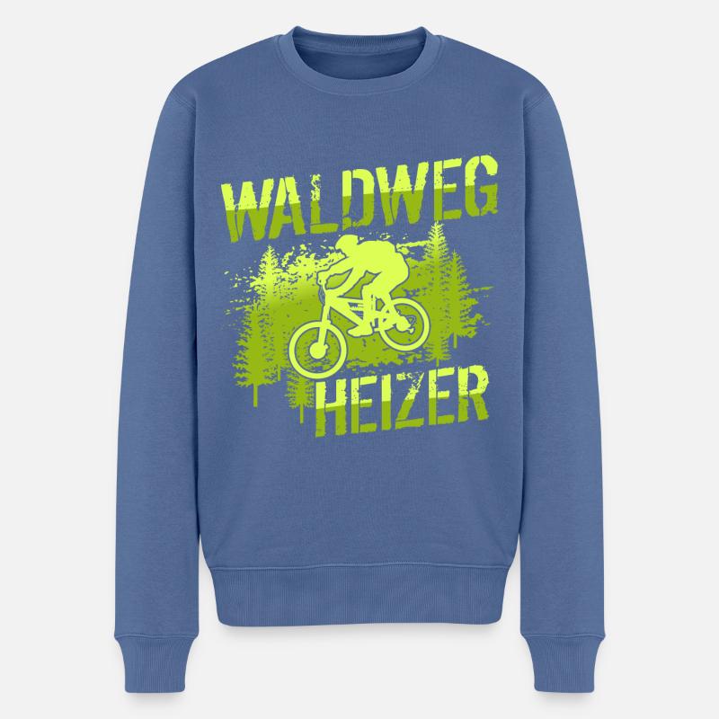MTB Mountainbiker - Waldweg Heizer - Männer Premium Bio Pullover - Taubenblau