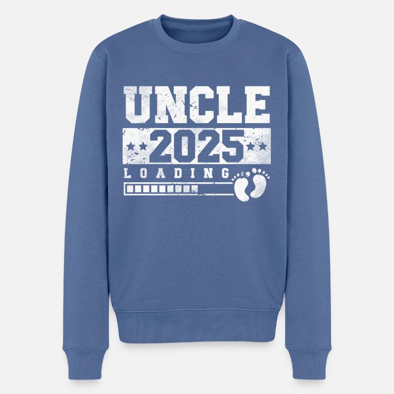 Chargement de l’oncle 2025 - Pull Premium bio Homme - bleu pigeon