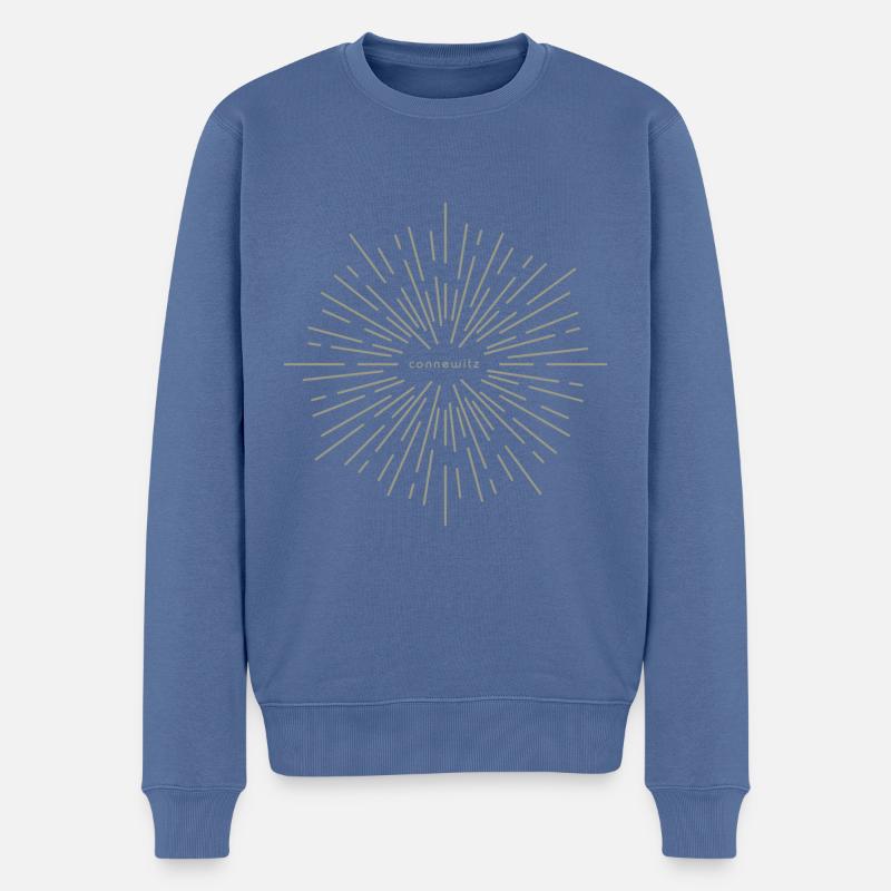 Connewitz — Sunstar - Männer Premium Bio Pullover - Taubenblau