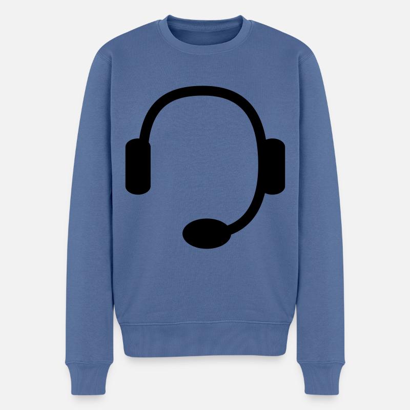 headset - Pull Premium bio Homme - bleu pigeon