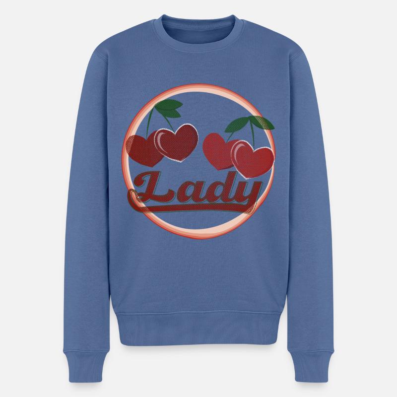 Cherry Cherry Lady - Pull Premium bio Homme - bleu pigeon