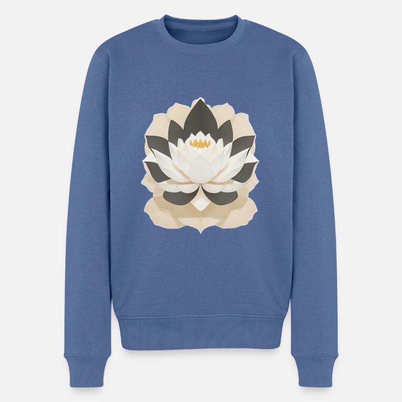 Lotus - Pull Premium bio Homme - bleu pigeon