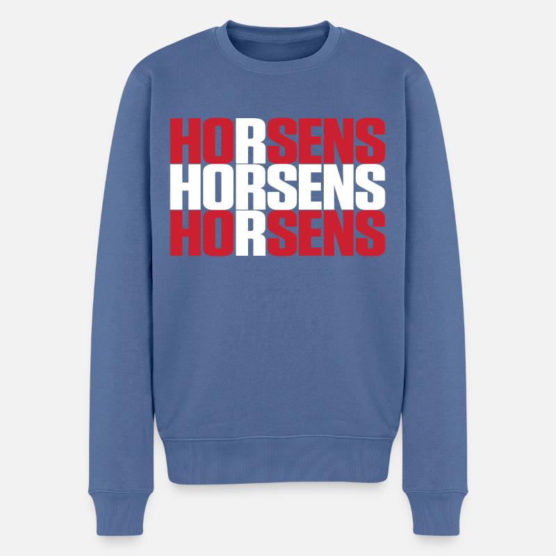 Horsens Danemark Drapeau - Pull Premium bio Homme - bleu pigeon
