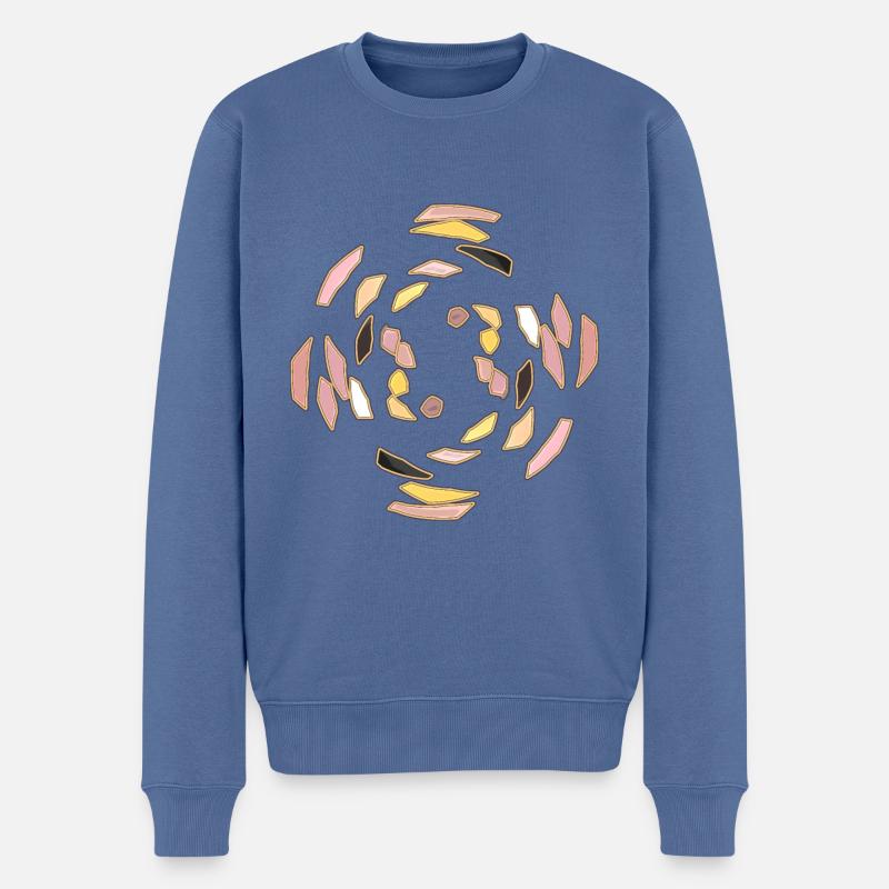 Abstract No. 53 - Männer Premium Bio Pullover - Taubenblau