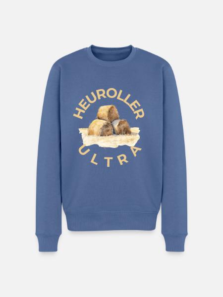 Heuroller Ultra L - Männer Premium Bio Pullover - Taubenblau