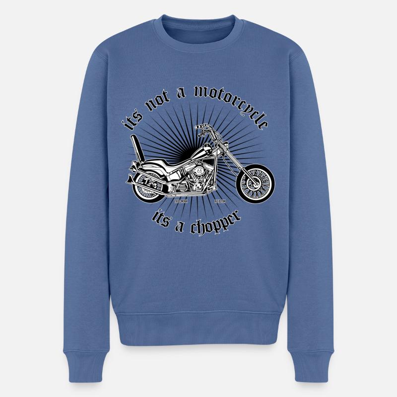ce n'est pas une moto c'est un chopper - chopper - Pull Premium bio Homme - bleu pigeon