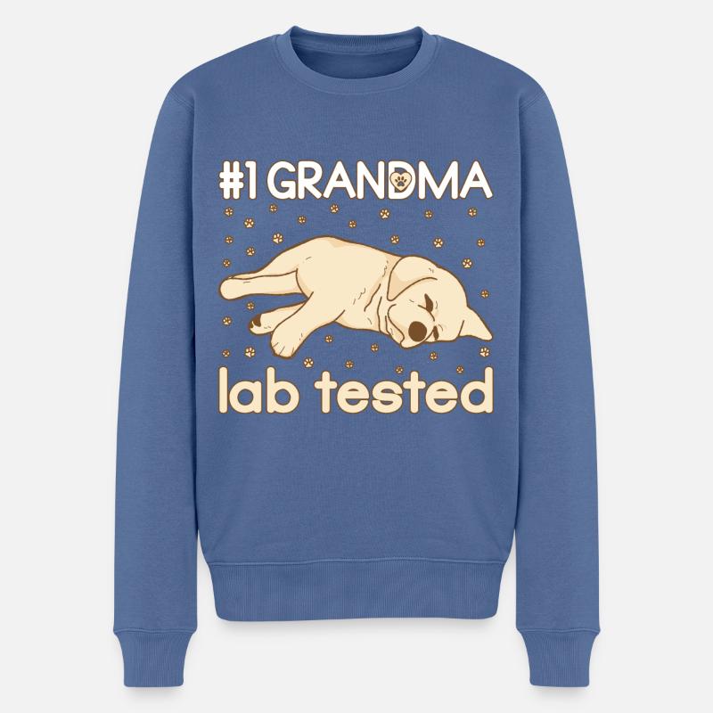 Grand-mère testée en laboratoire - Pull Premium bio Homme - bleu pigeon